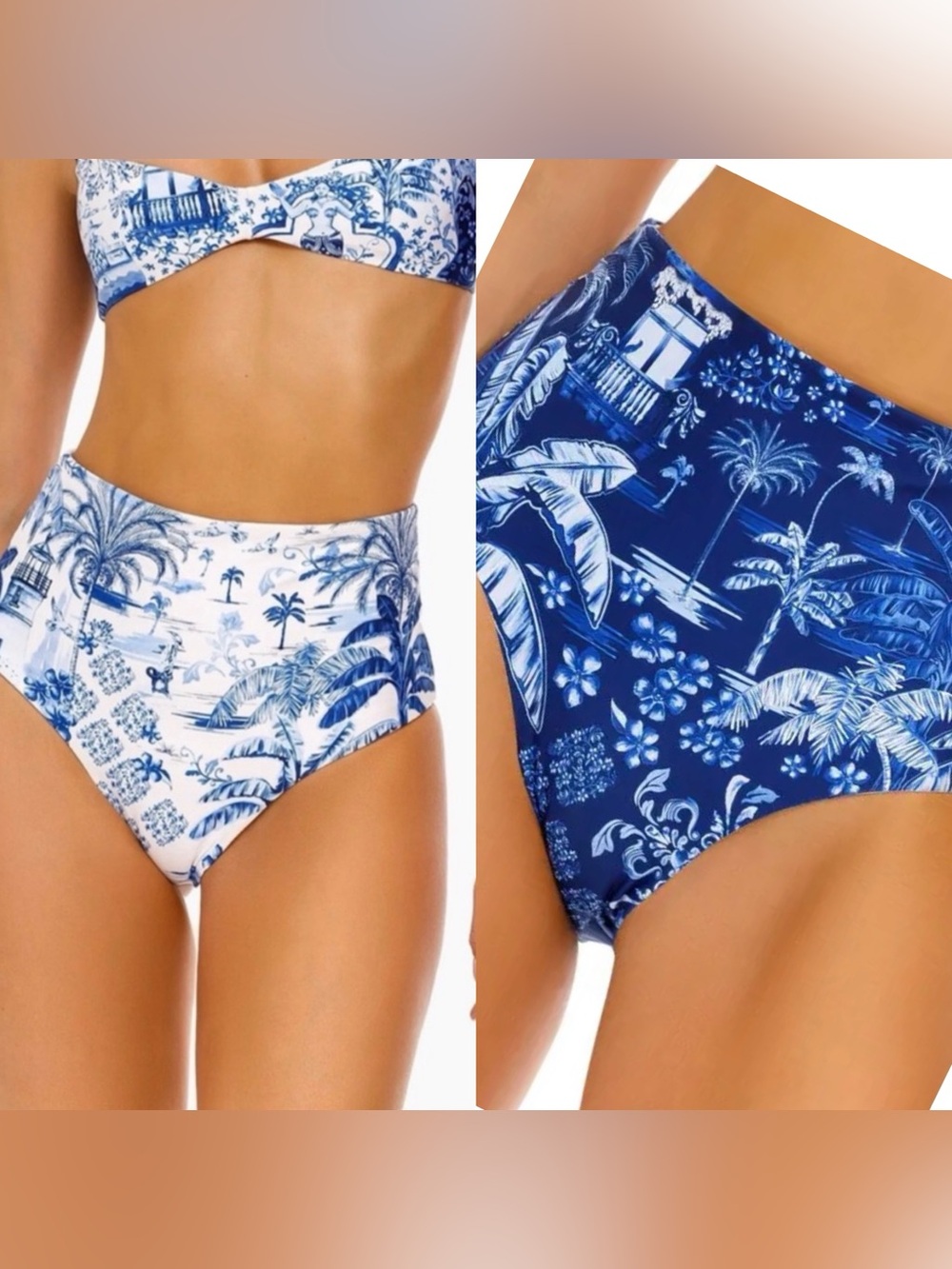NWT Agua Bendita ALICIA TALES Reversible High
Waisted Bikini Bottom XL #065
